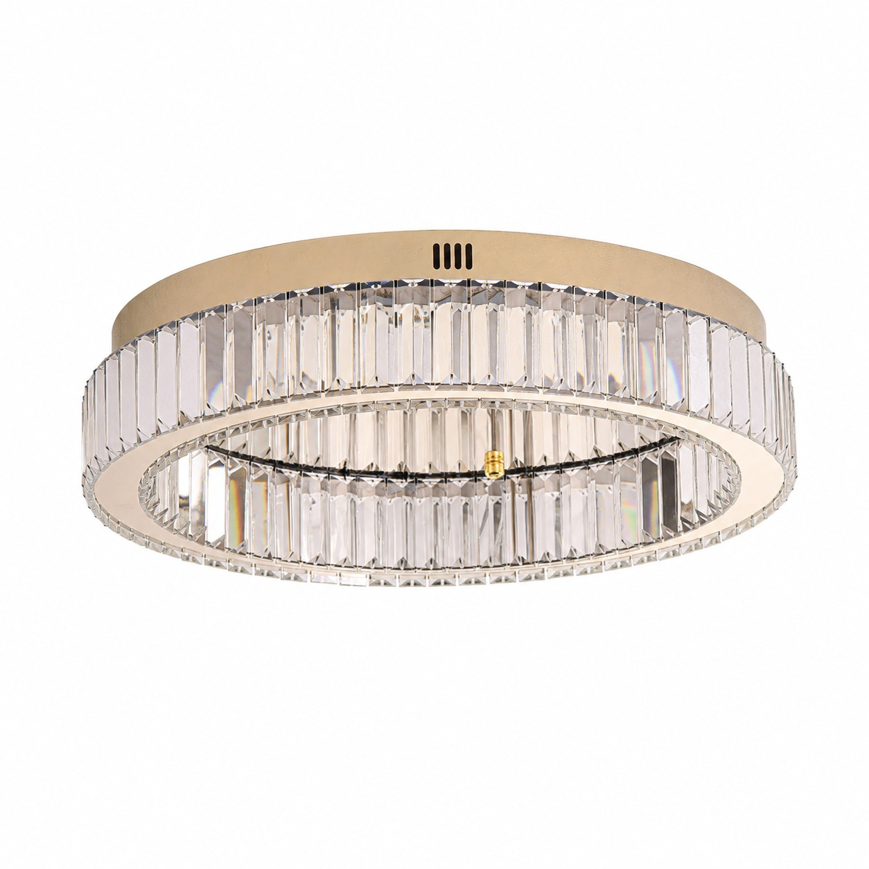 Plafon ledowy APOLLO 50 cm - złoty plafon LED, kryształowy - obrazek 3