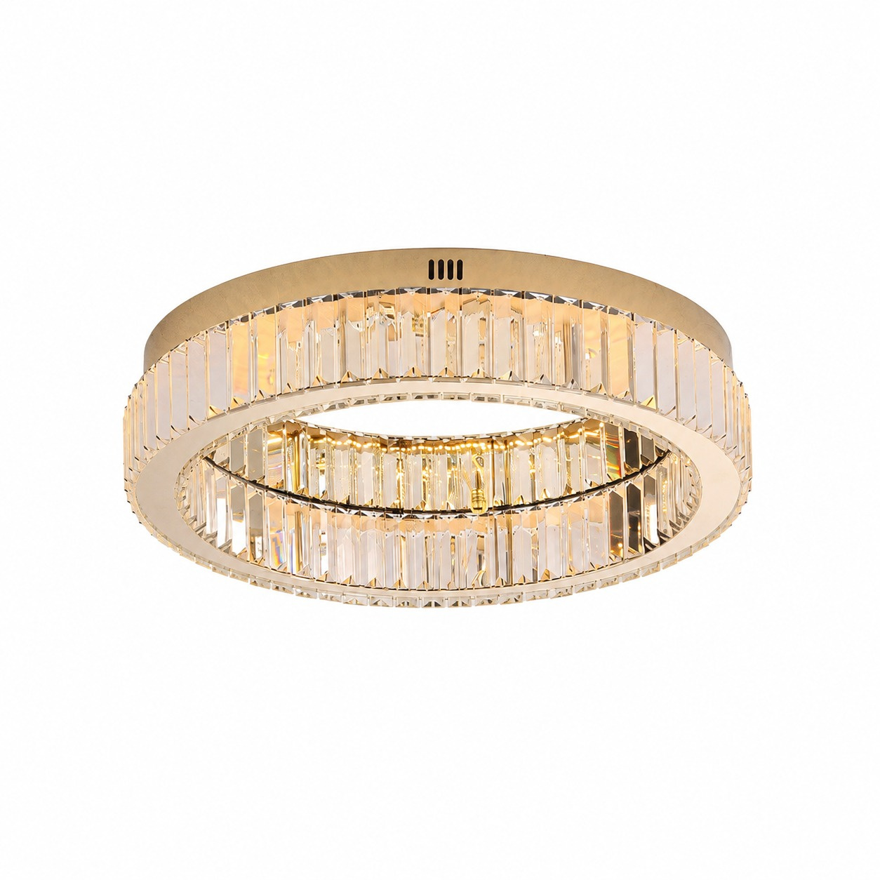 Plafon ledowy APOLLO 50 cm - złoty plafon LED, kryształowy - obrazek 10