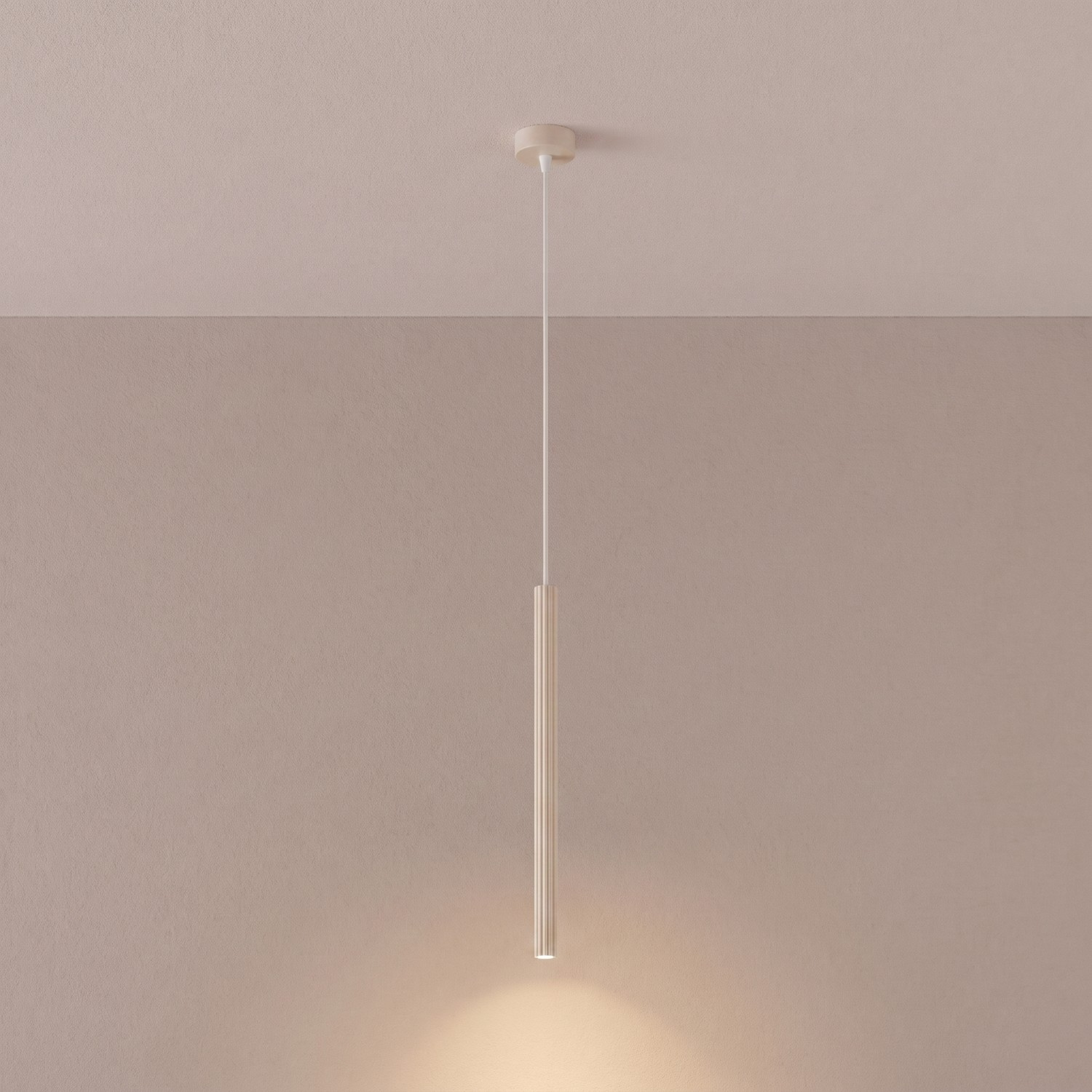 Lampa wisząca ARCHE 1 beżowa - obrazek 3