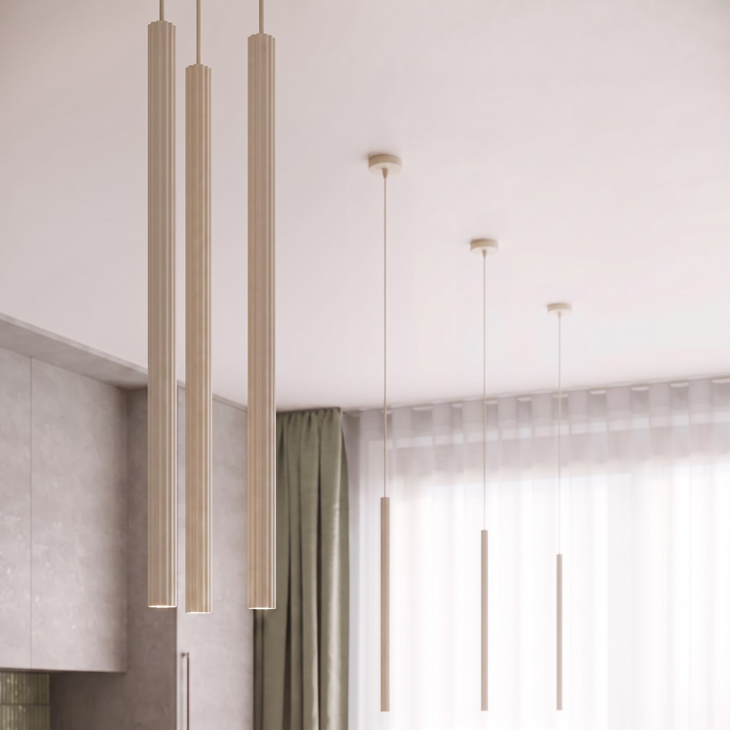Lampa wisząca ARCHE 1 beżowa - obrazek 15