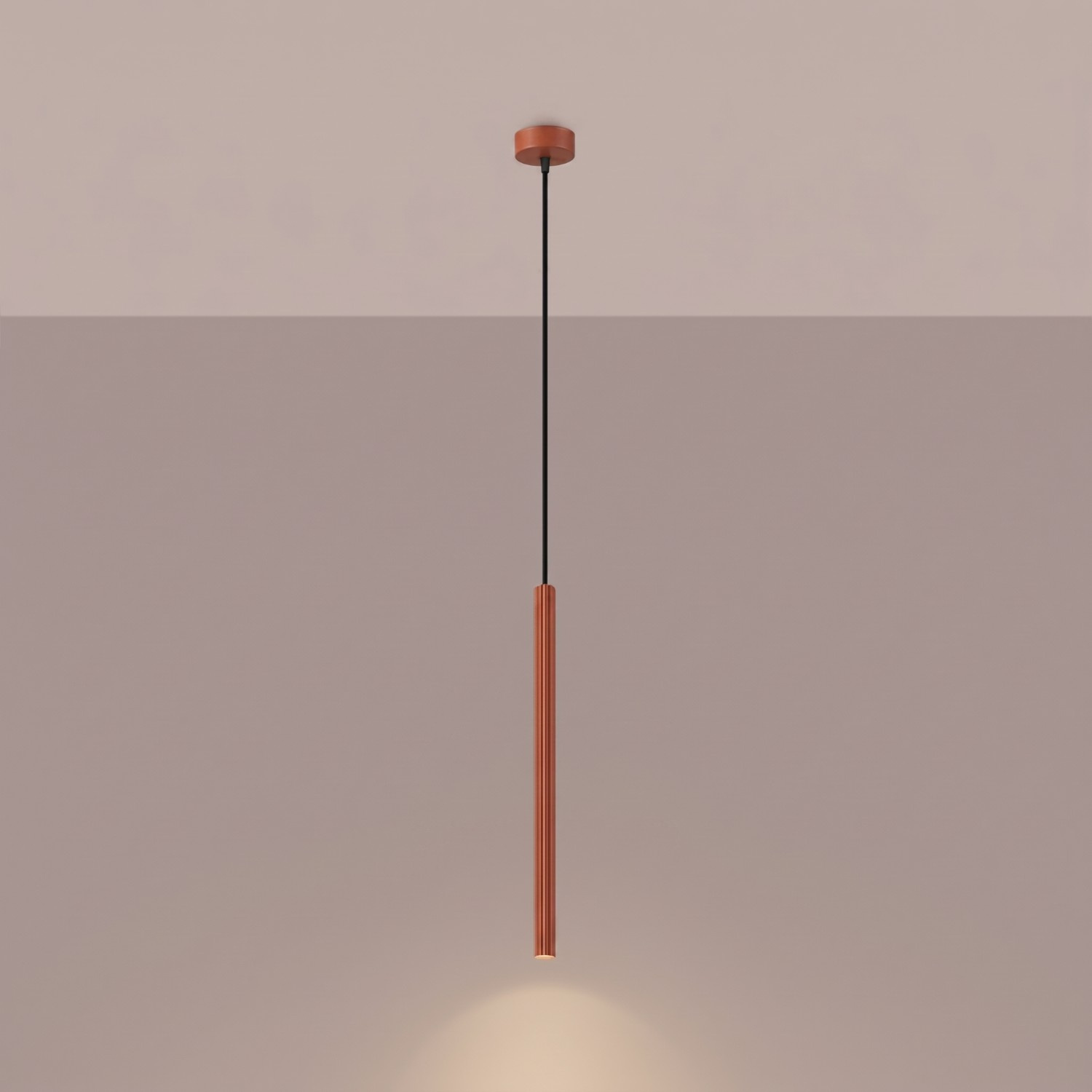Lampa wisząca ARCHE 1 ochra czerwona - obrazek 4