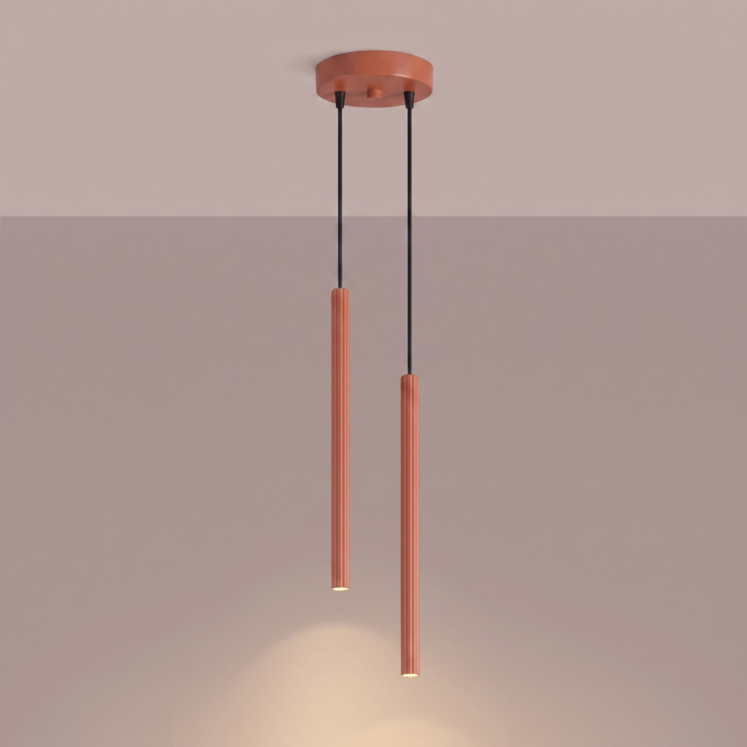 Lampa wisząca ARCHE 2P ochra czerwona - obrazek 4