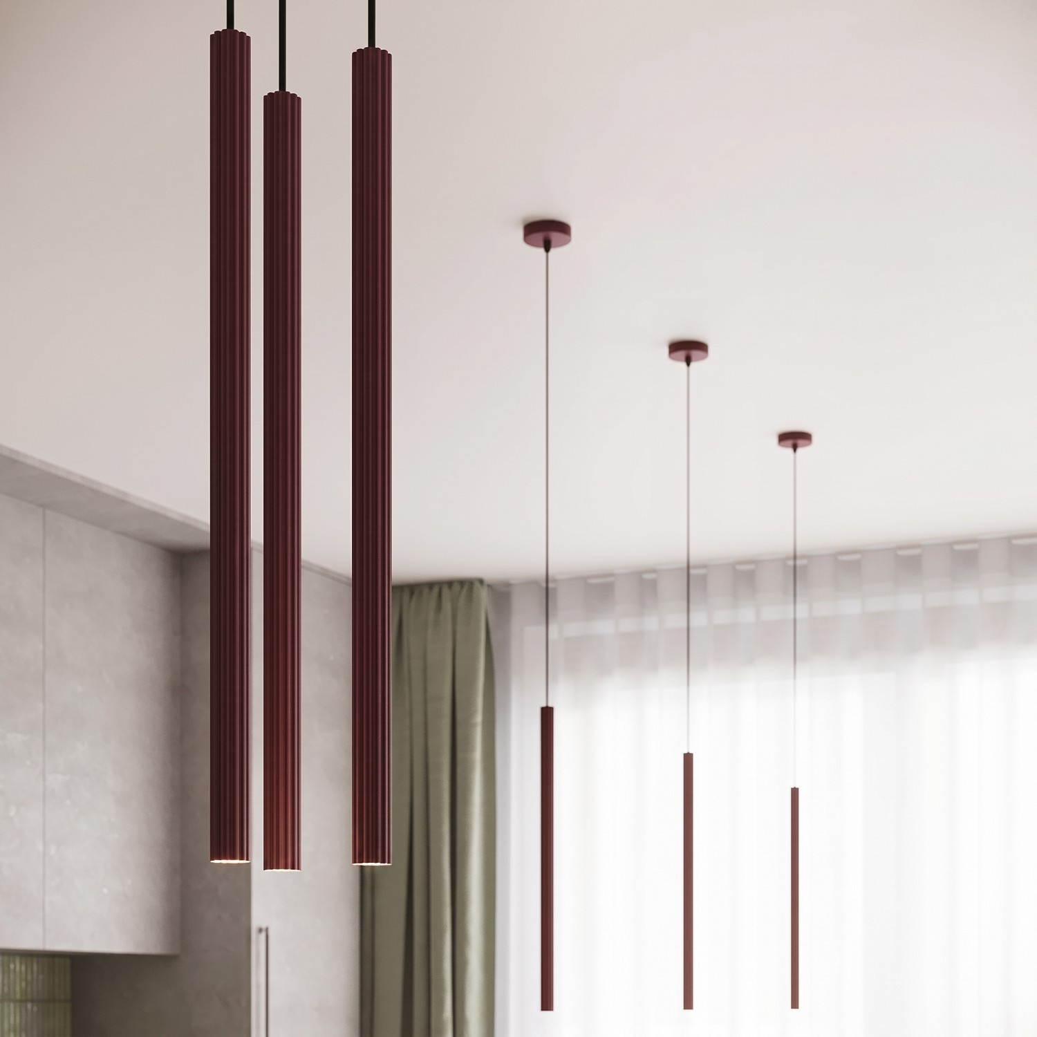 Lampa wisząca ARCHE 1 burgund - obrazek 14