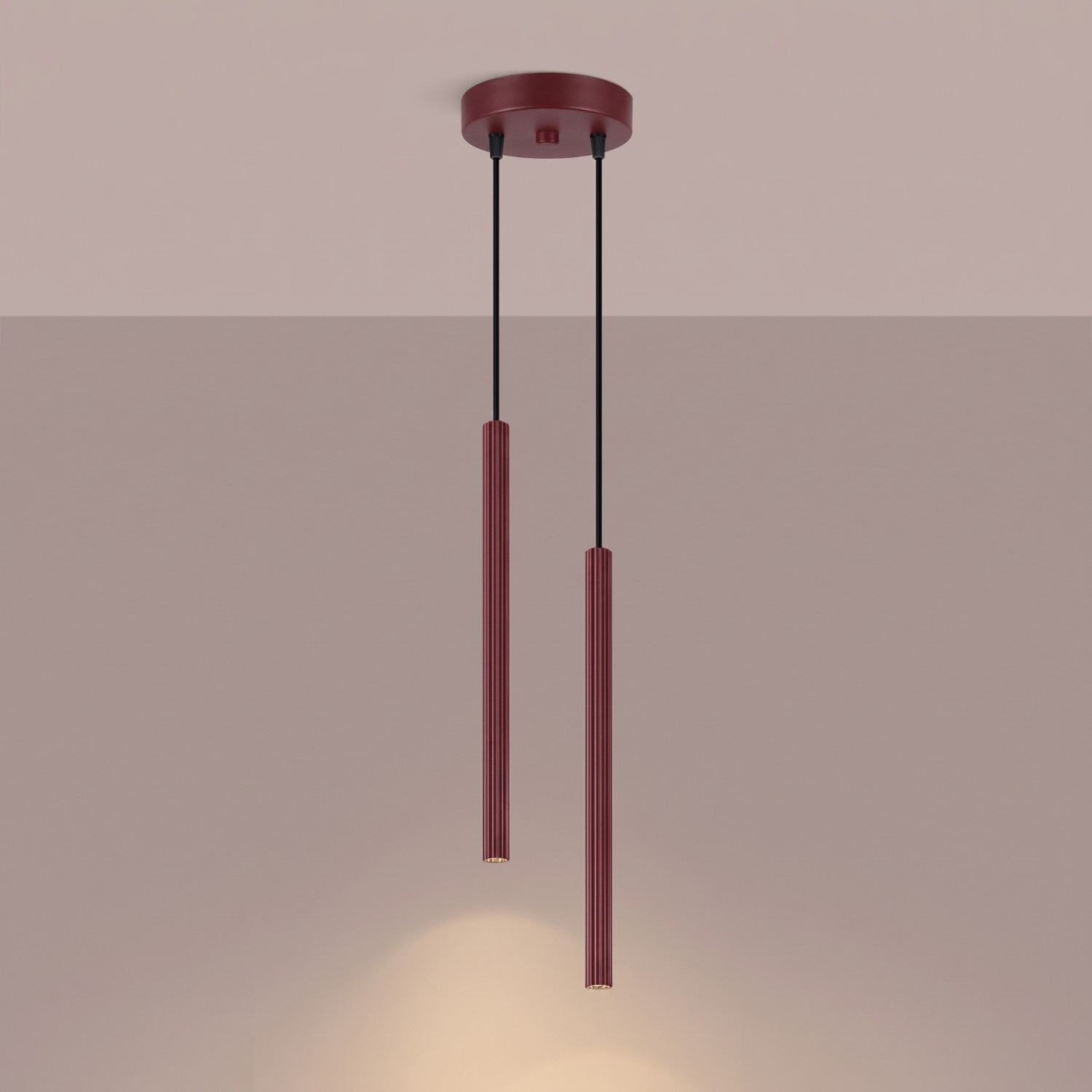 Lampa wisząca ARCHE 2P burgund - obrazek 4