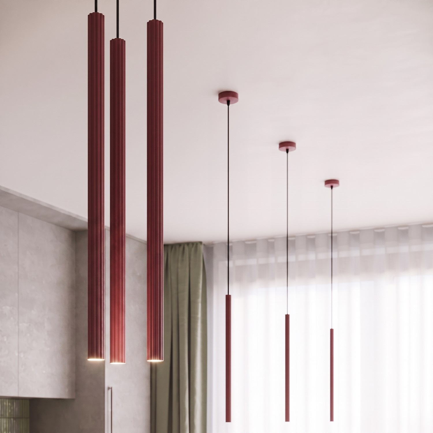 Lampa wisząca ARCHE 2P burgund - obrazek 14