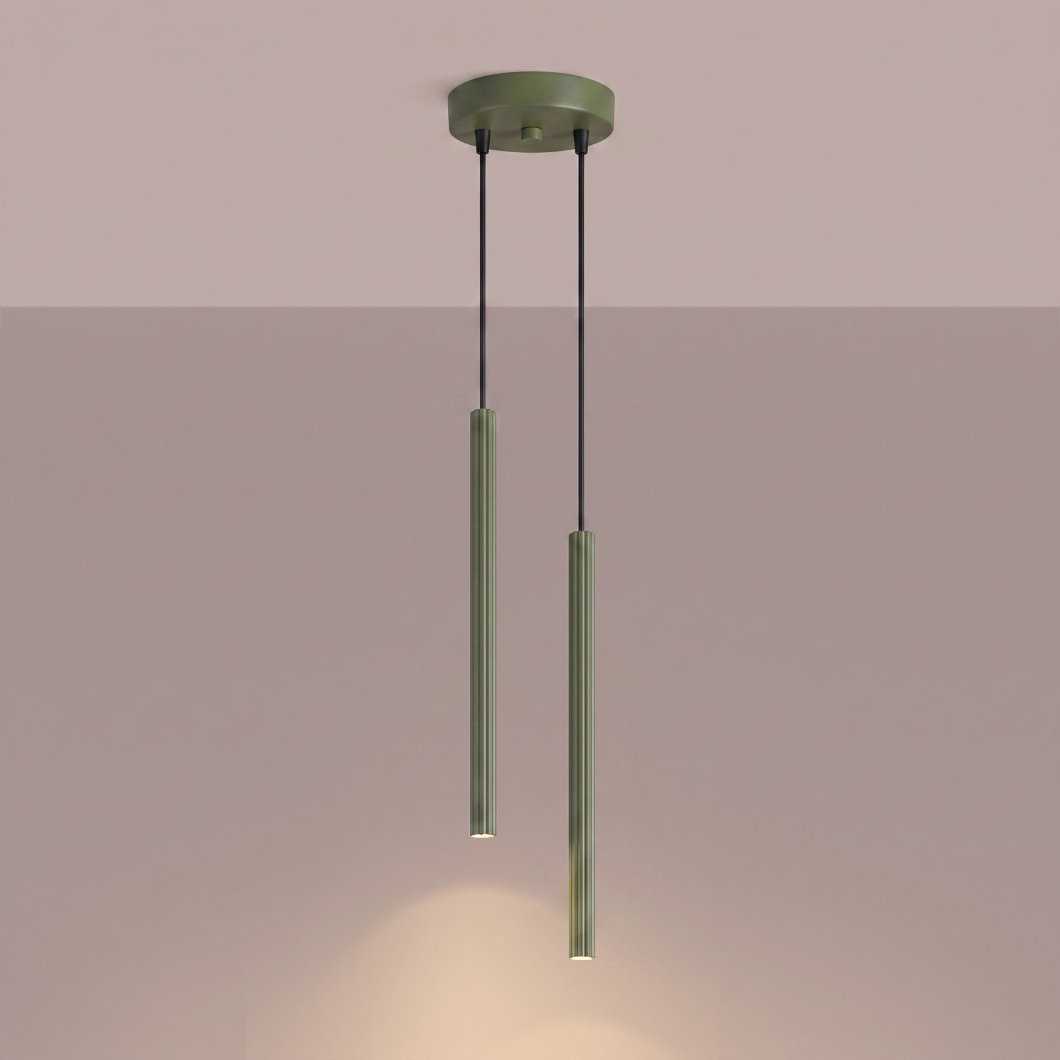 Lampa wisząca ARCHE 2P zielona oliwka - obrazek 4
