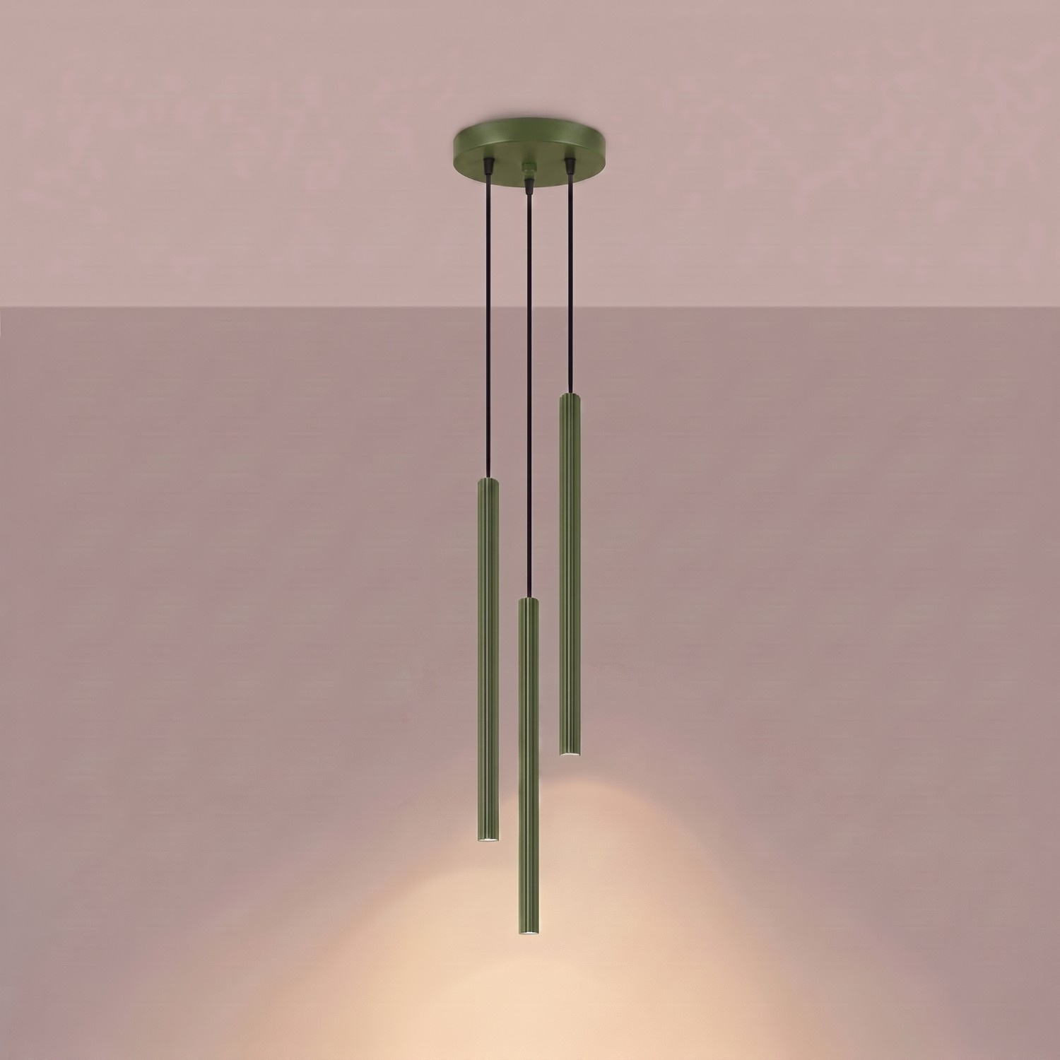 Lampa wisząca ARCHE 3P zielona oliwka - obrazek 4