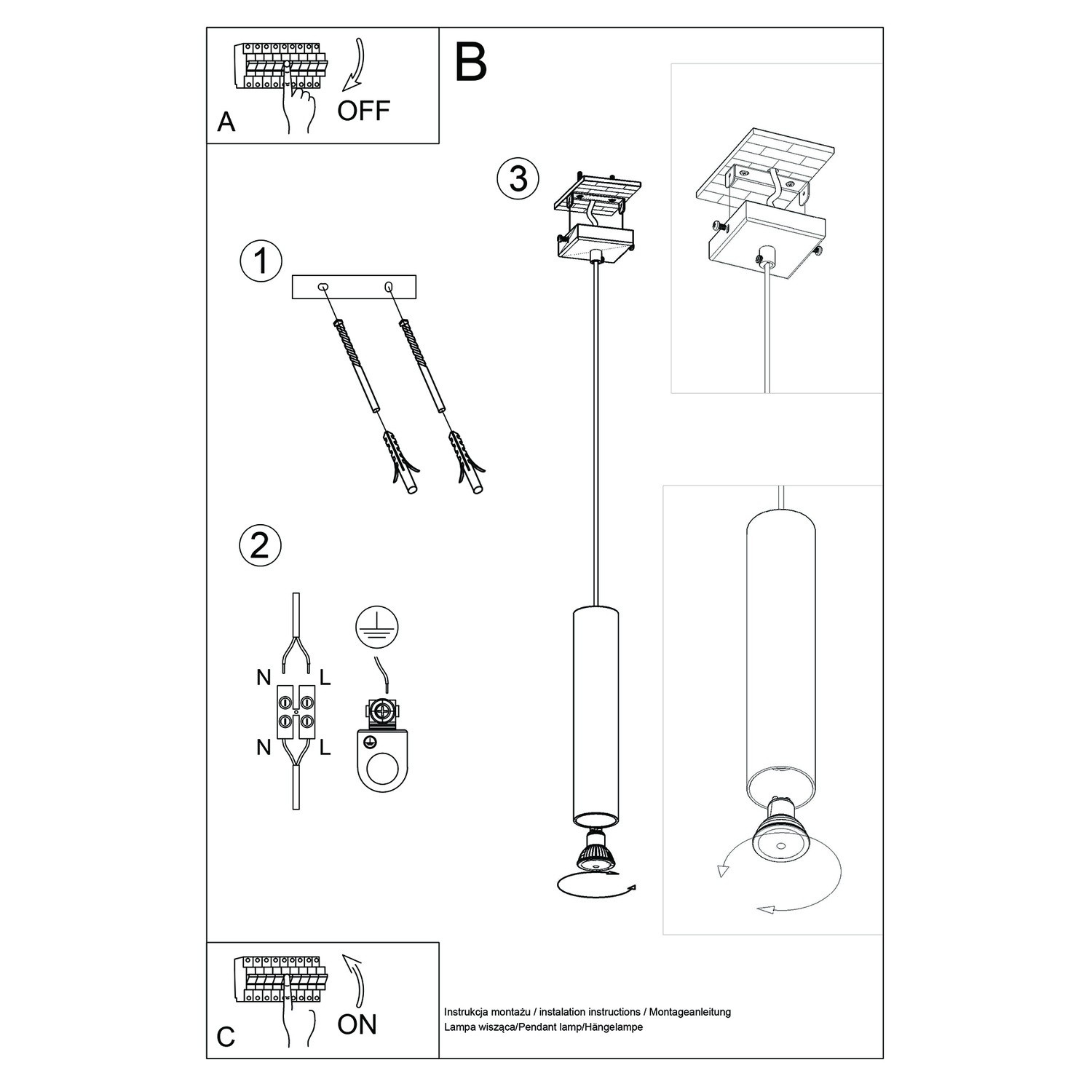 Lampa wisząca LAGOS 1 taupe - obrazek 10