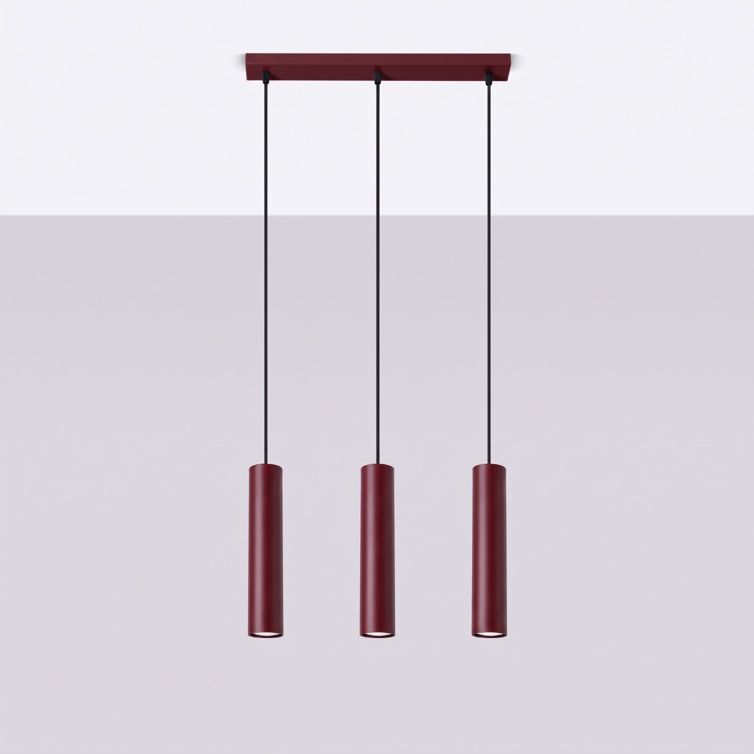 Lampa wisząca LAGOS 3L burgund - obrazek 3