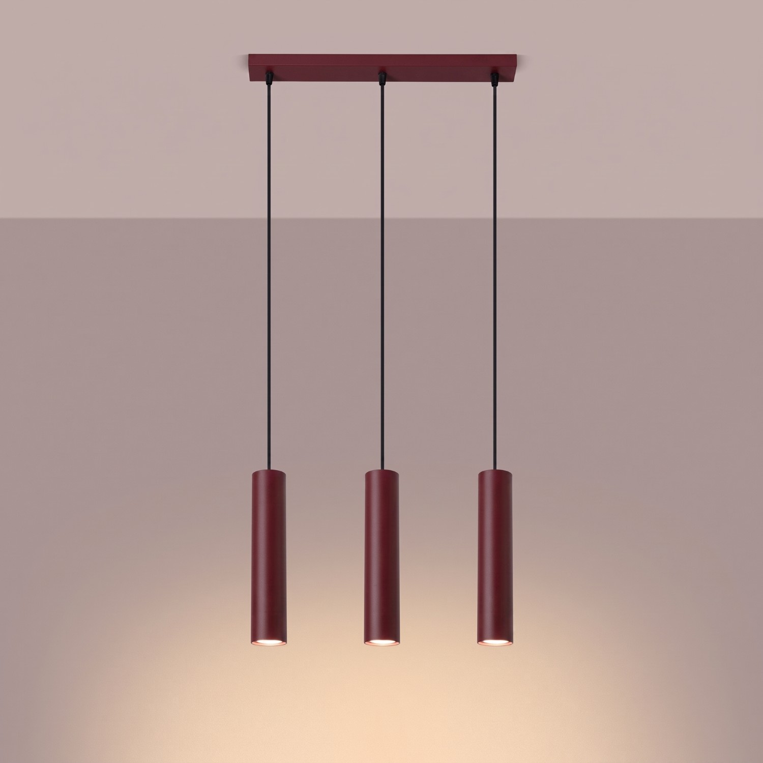 Lampa wisząca LAGOS 3L burgund - obrazek 4