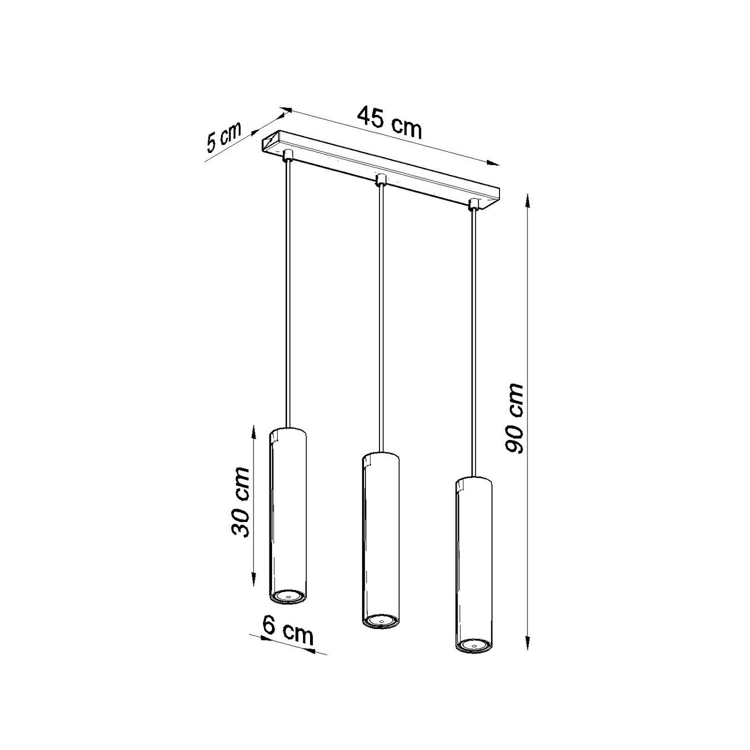 Lampa wisząca LAGOS 3L ultramaryna - obrazek 8