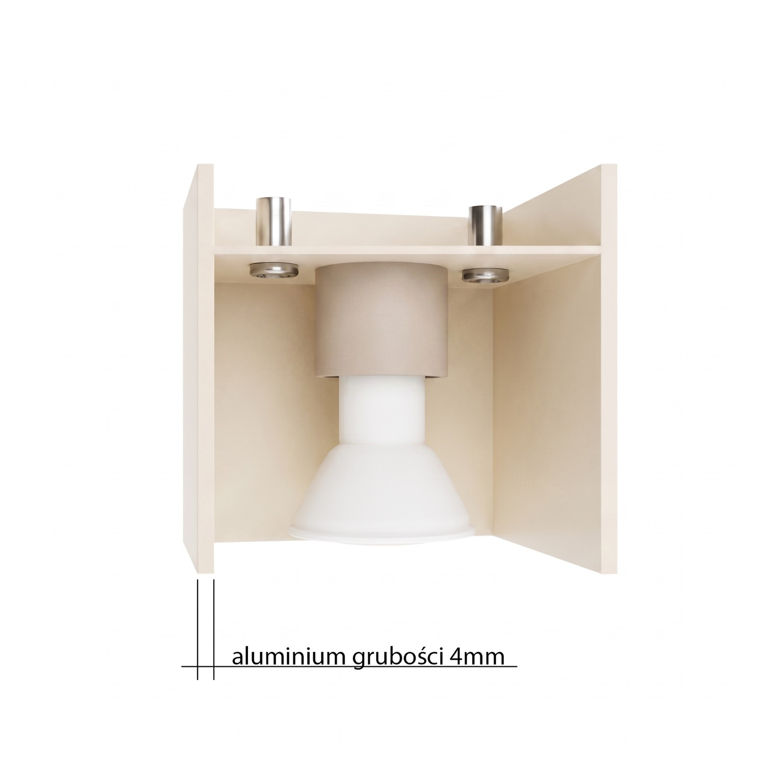 Kinkiet QUAD 1 taupe - obrazek 10