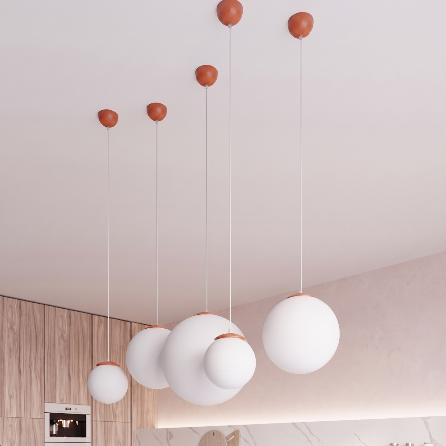 Lampa wisząca UGO 40 ochra czerwona - obrazek 13