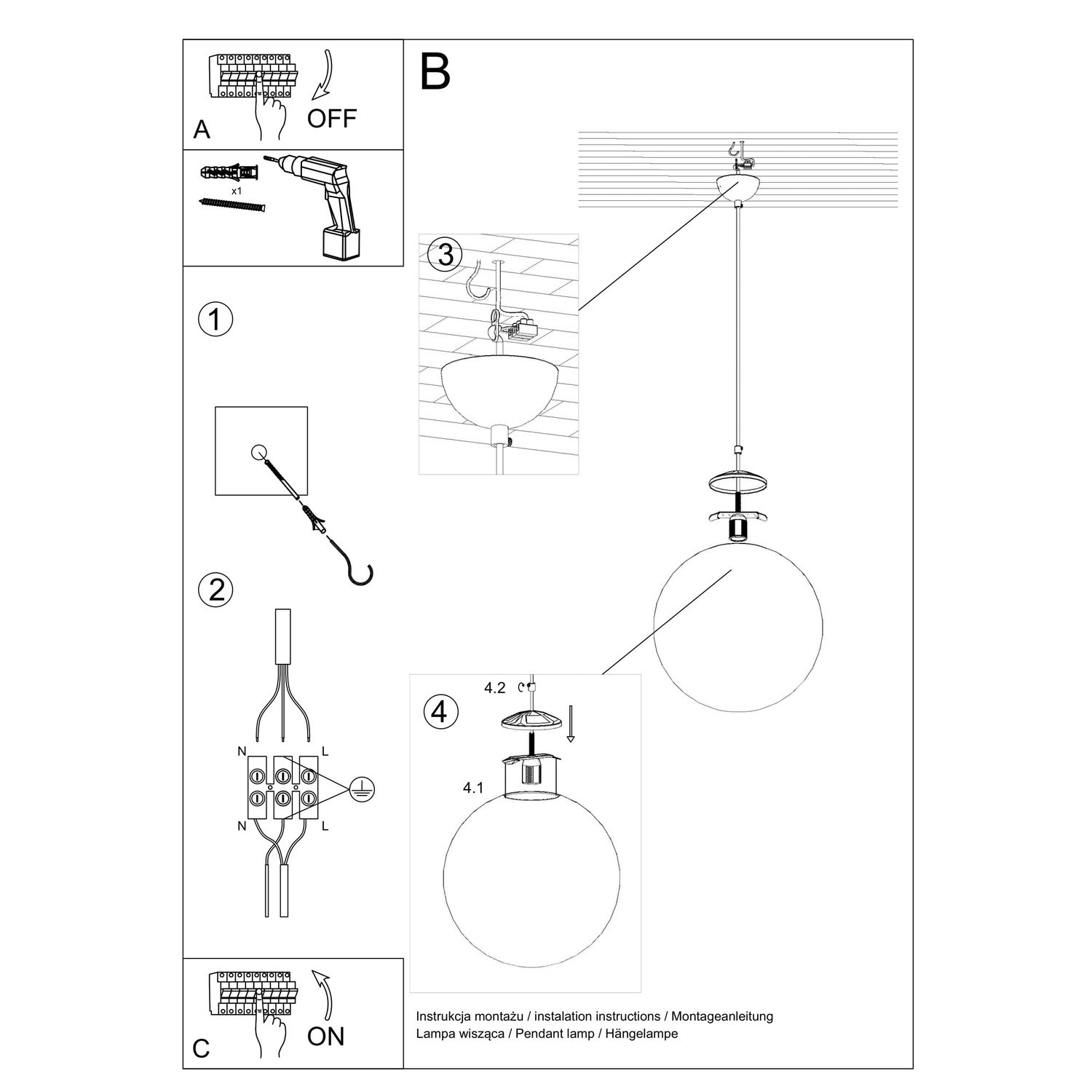 Lampa wisząca UGO 40 burgund - obrazek 12