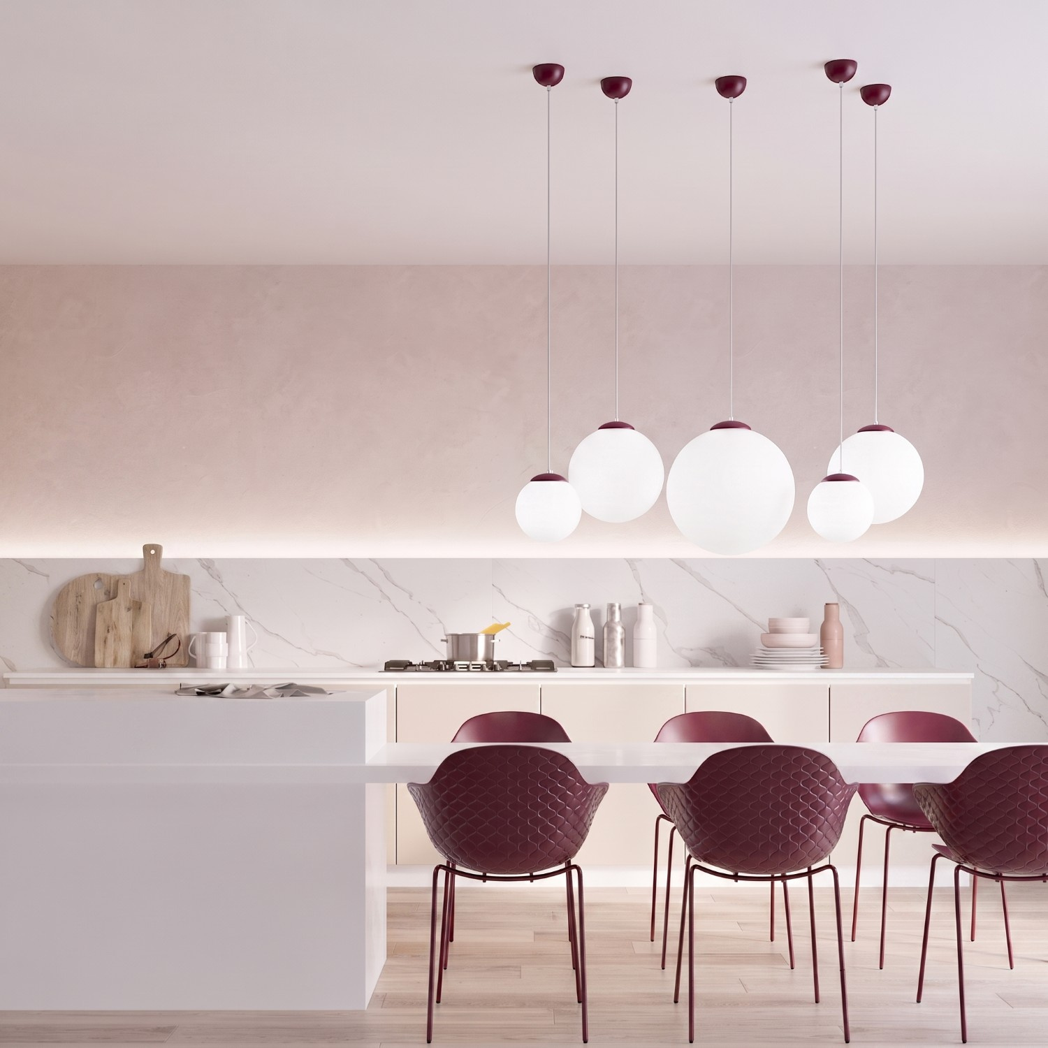 Lampa wisząca UGO 40 burgund - obrazek 14