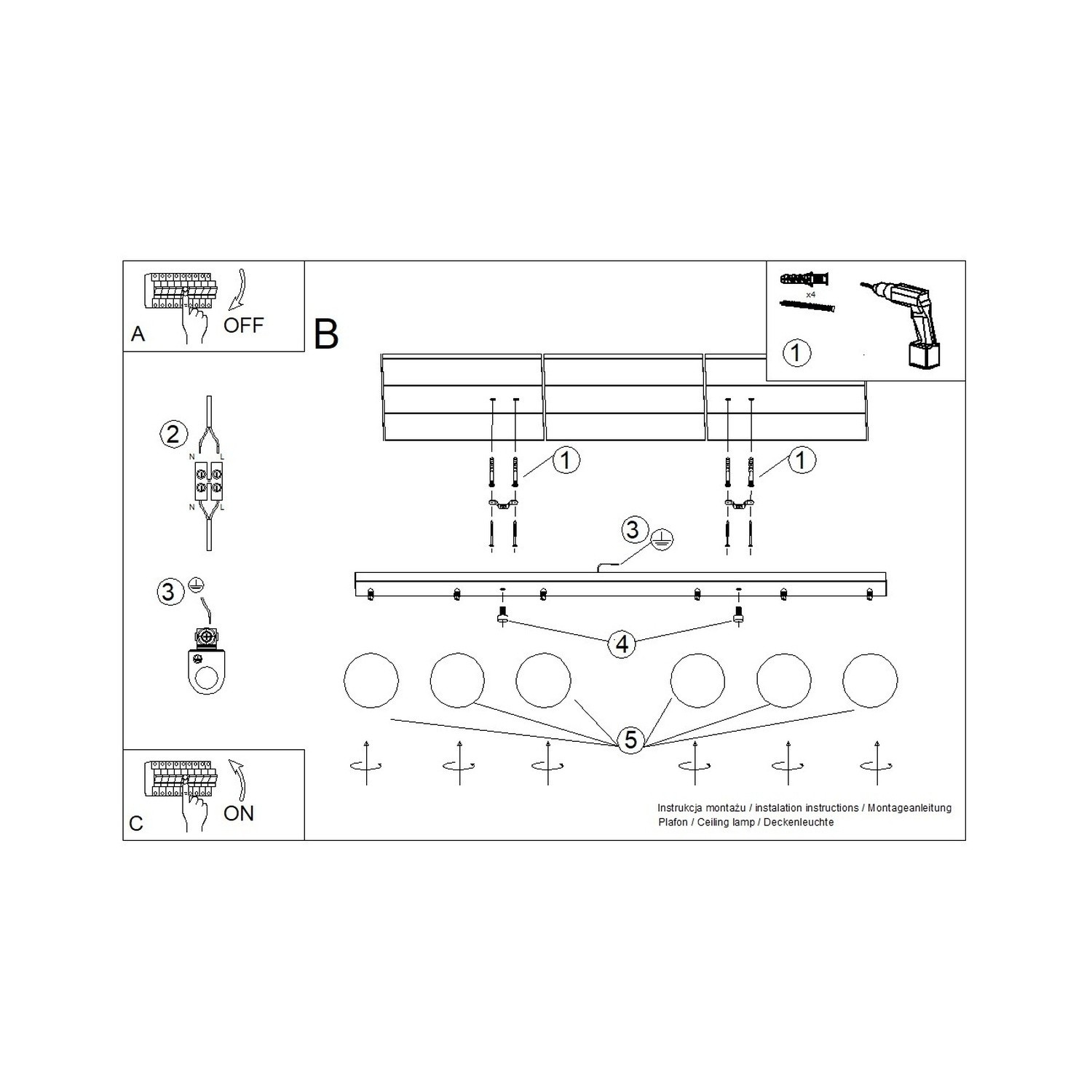 Plafon YOLI 6 ultramaryna - obrazek 10