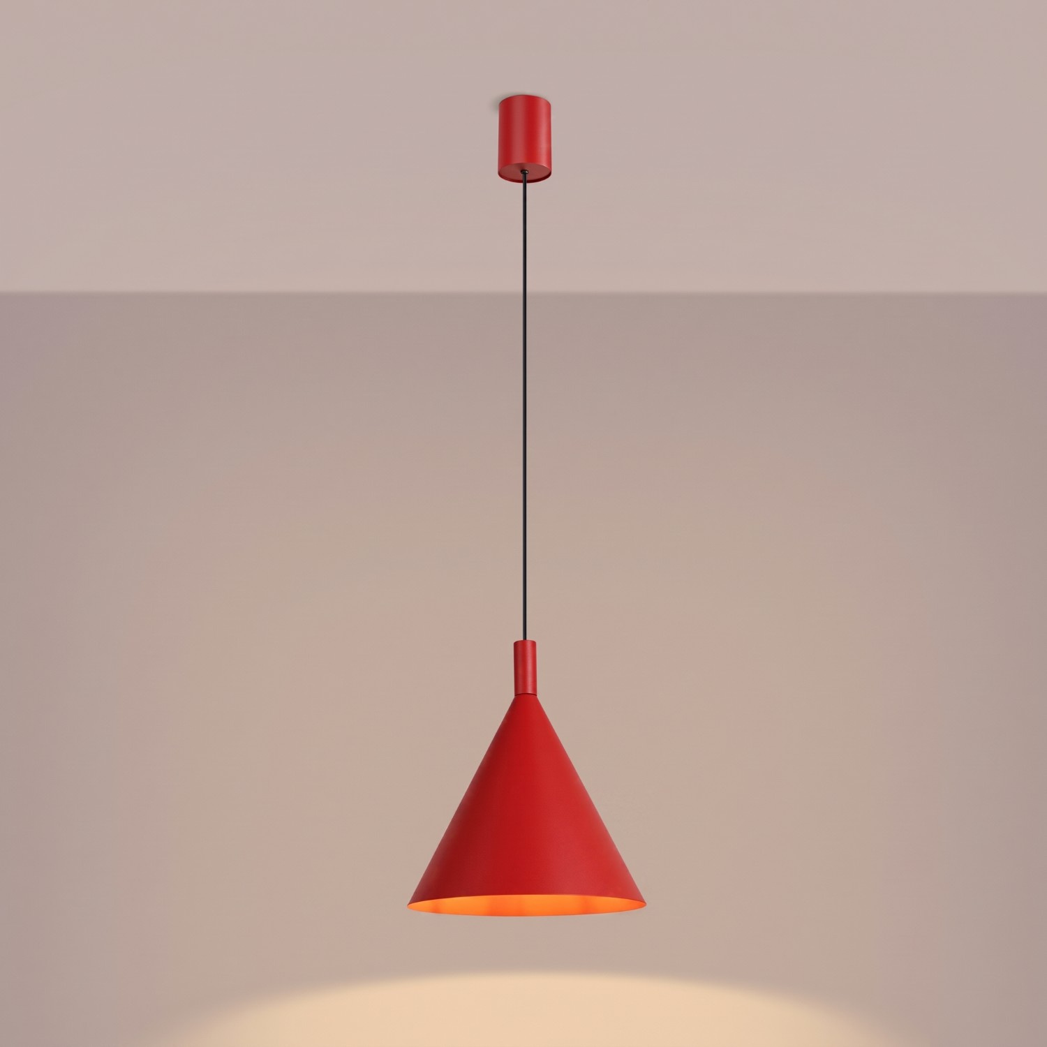 Lampa wisząca NOX 25 czerwona - obrazek 4