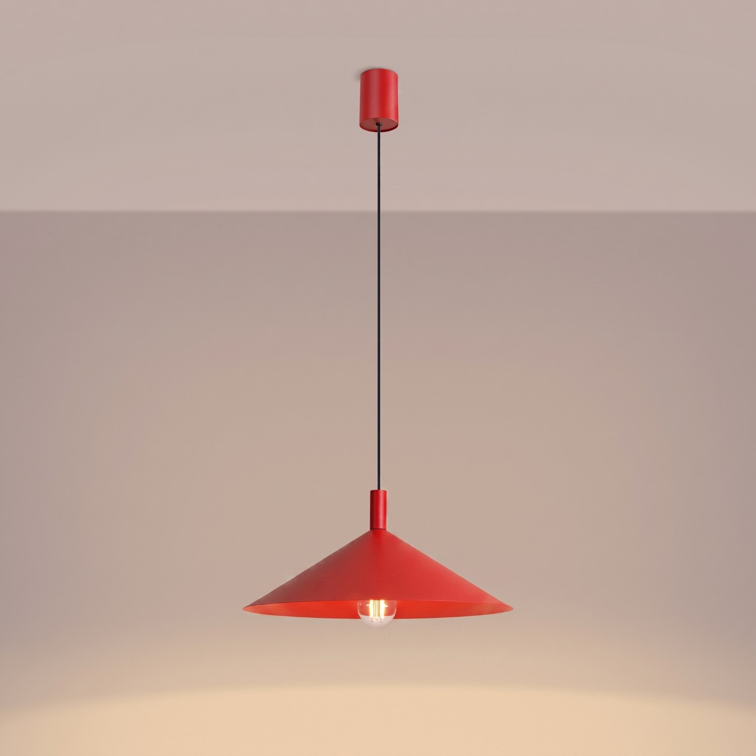 Lampa wisząca NOX 40 czerwona - obrazek 4