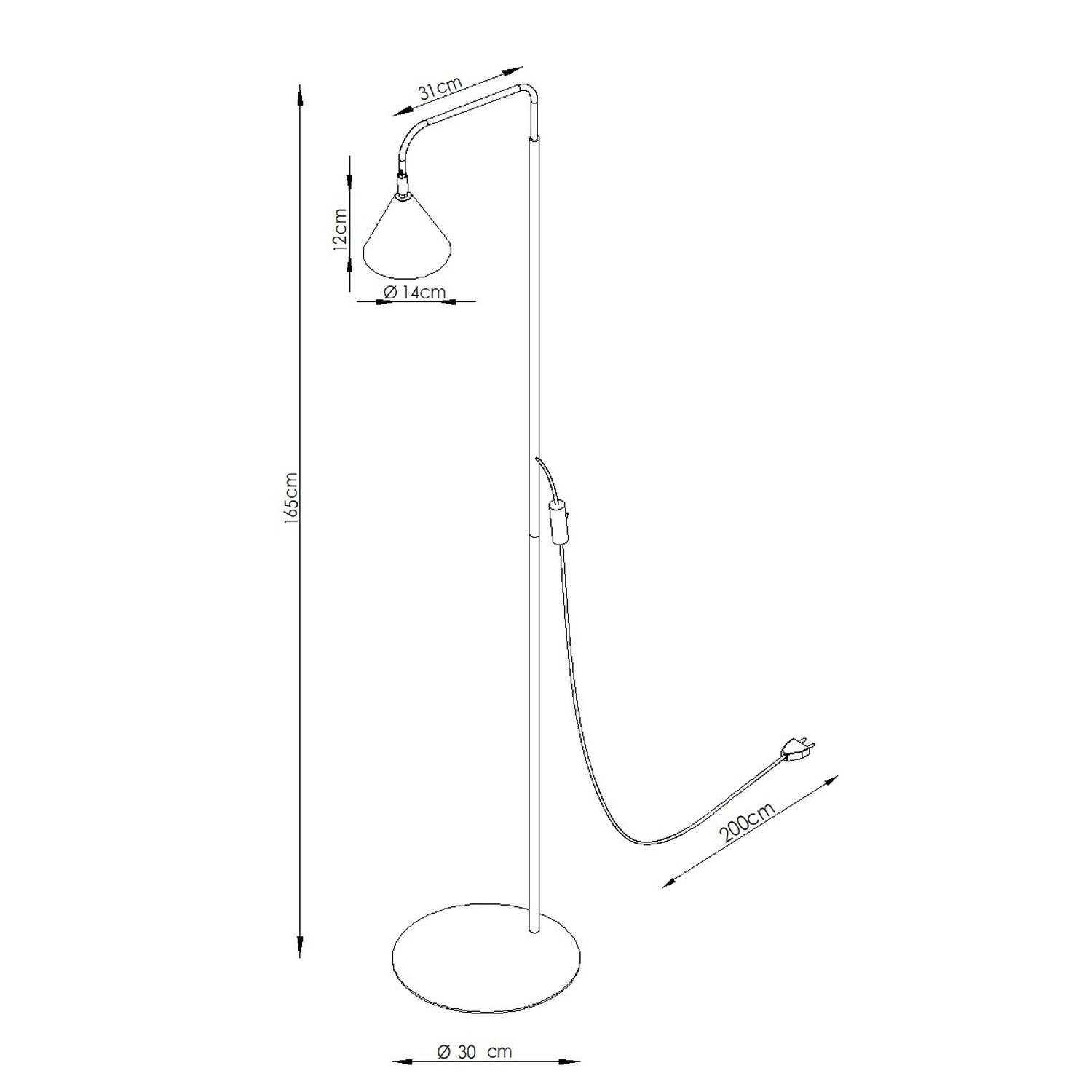 Lampa podłogowa NOX błękitna - obrazek 10