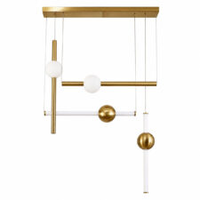Lampa wisząca O-LINE S-4 LED mosiądz 79 cm