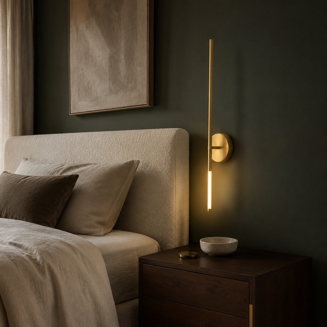 Lampa ścienna FRESCO LED złota 65 cm - obrazek 5