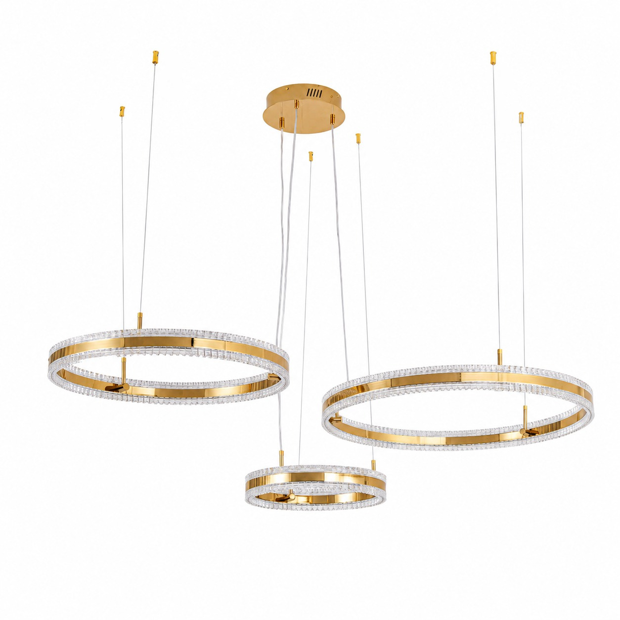 Lampa wisząca ARKADIA LED Trio 40/60/80 cm – złoty połysk - obrazek 5