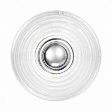 Lampa ścienna HELIOS 30 cm transparentno srebrna
