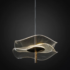 Lampa wisząca Mariposa złota 3000K