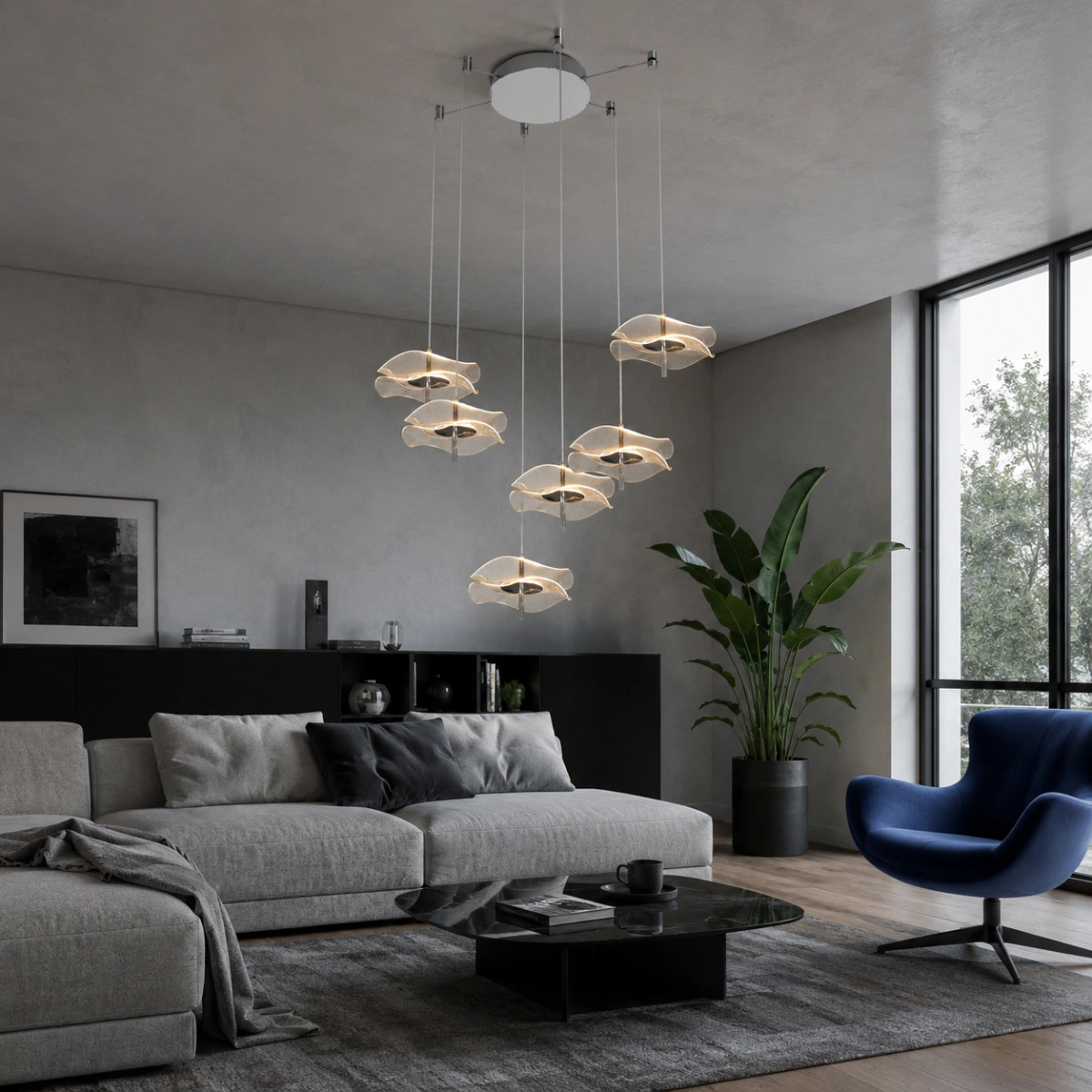 Żyrandol Mariposa chrom 3000K - obrazek 4
