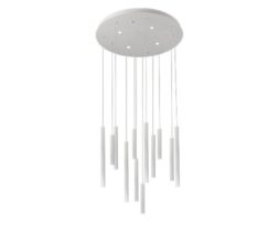 AZZARDO lampa wisząca ILIOS 12 3-STEP DIMM biała