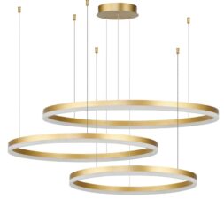 AZZARDO lampa wisząca HALO 100+80+60 GO złota