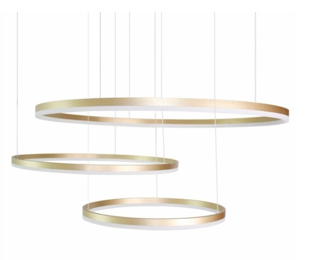 AZZARDO lampa wisząca HALO 100+80+60 GO złota - obrazek 3