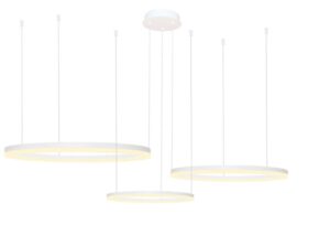 AZZARDO lampa wisząca HALO 100+80+60 CCT DIMM z pilotem biała