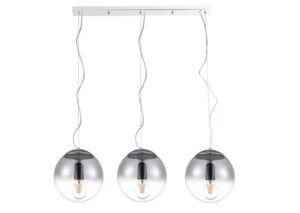 AZZARDO lampa wisząca IRIS 3 LINE srebrna
