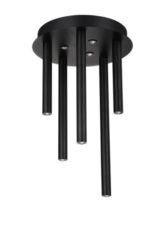 AZZARDO lampa sufitowa / plafon ILIOS 5 TOP 3-STEP DIMM czarna