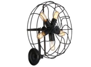 AZZARDO lampa ścienna FAN WALL czarna