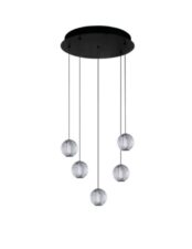 AZZARDO lampa wisząca EDEM 5 ROUND czarna