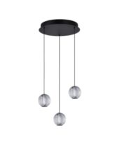 AZZARDO lampa wisząca EDEM 3 ROUND czarna