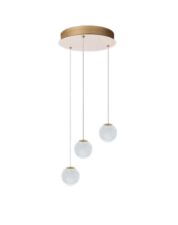 AZZARDO lampa wisząca EDEM 3 ROUND złota