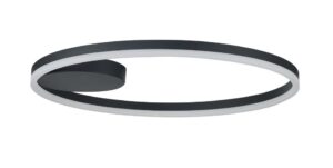AZZARDO lampa sufitowa / plafon HALO 80 czarna
