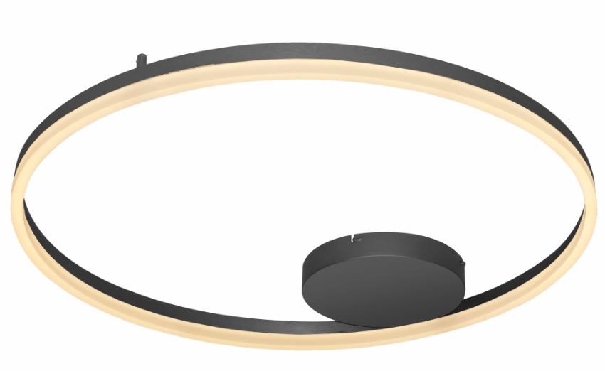 AZZARDO lampa sufitowa / plafon HALO 80 czarna - obrazek 3