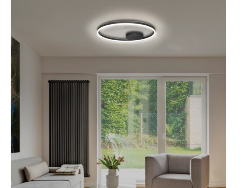 AZZARDO lampa sufitowa / plafon HALO 80 czarna - obrazek 4