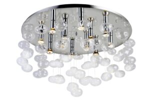 AZZARDO lampa sufitowa / plafon LUVIA D80 transparentna