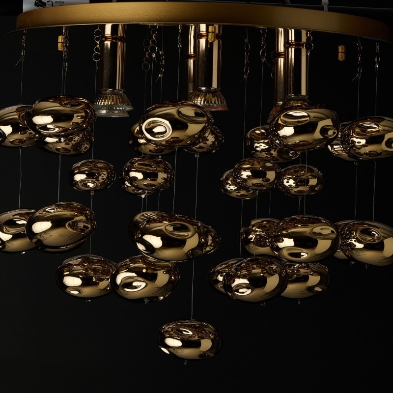 AZZARDO lampa sufitowa / plafon LUVIA złota - obrazek 3