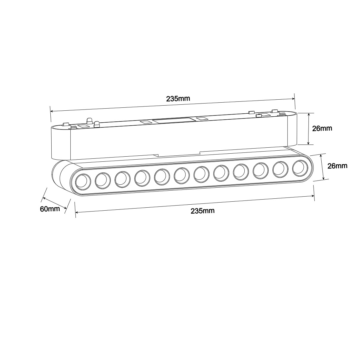 Reflektor Magnetic Slim Blaze 12W CCT czarny - obrazek 6