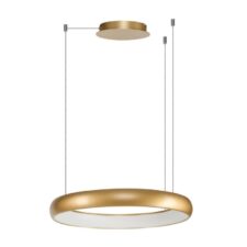 AZZARDO lampa wisząca ANTONIO 61 CCT z pilotem złota