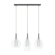 AZZARDO lampa wisząca AMBER MILANO 3 transparentna