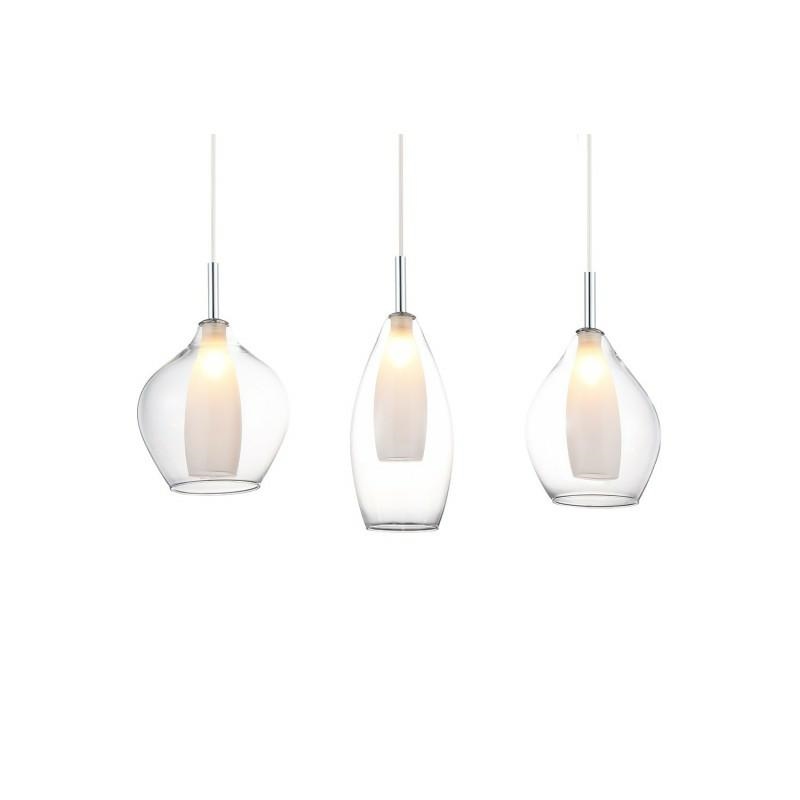 AZZARDO lampa wisząca AMBER MILANO 3 transparentna - obrazek 4