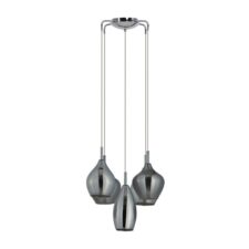 AZZARDO lampa wisząca AMBER MILANO 5 chromowana