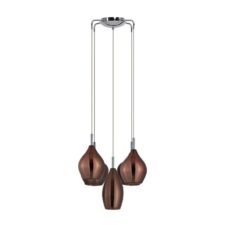 AZZARDO lampa wisząca AMBER MILANO 5 miedziana
